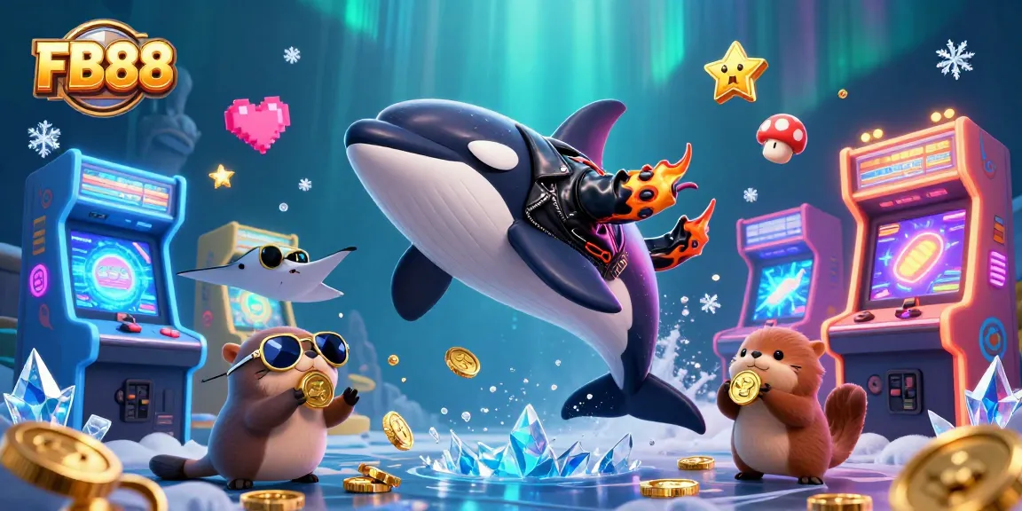 FB88 showcases a vibrant underwater casino scene with animated characters enjoying games, highlighting excitement and action.