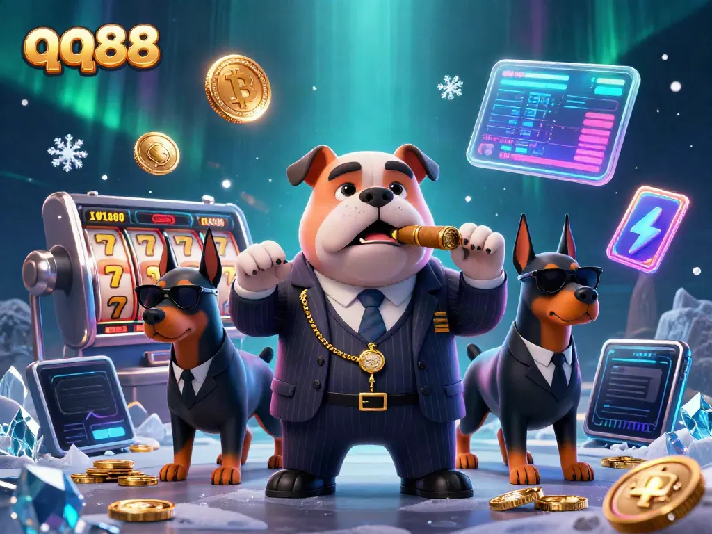 Experience qq88 excitement with mafia-themed casino action in a vibrant, 3D illustration.