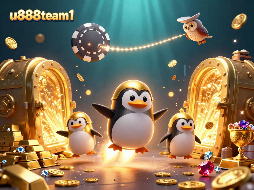Feel the excitement of u888team1 with mystical creatures and vibrant casino treasures in a cosmic journey.