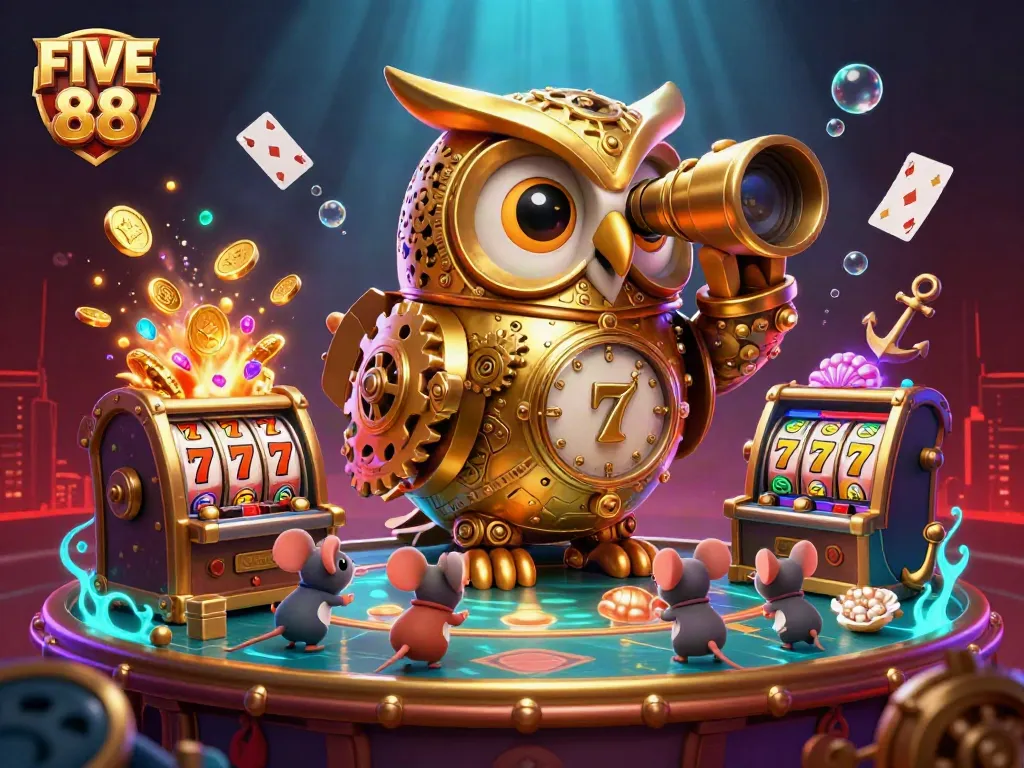 Experience the electrifying world of FIVE 88 slot games with dynamic visuals and captivating gold treasures.