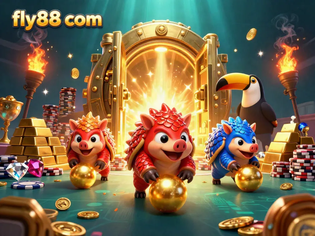 Experience the thrill of flying with fly88 com's vibrant casino scene featuring rival pangolins in action.