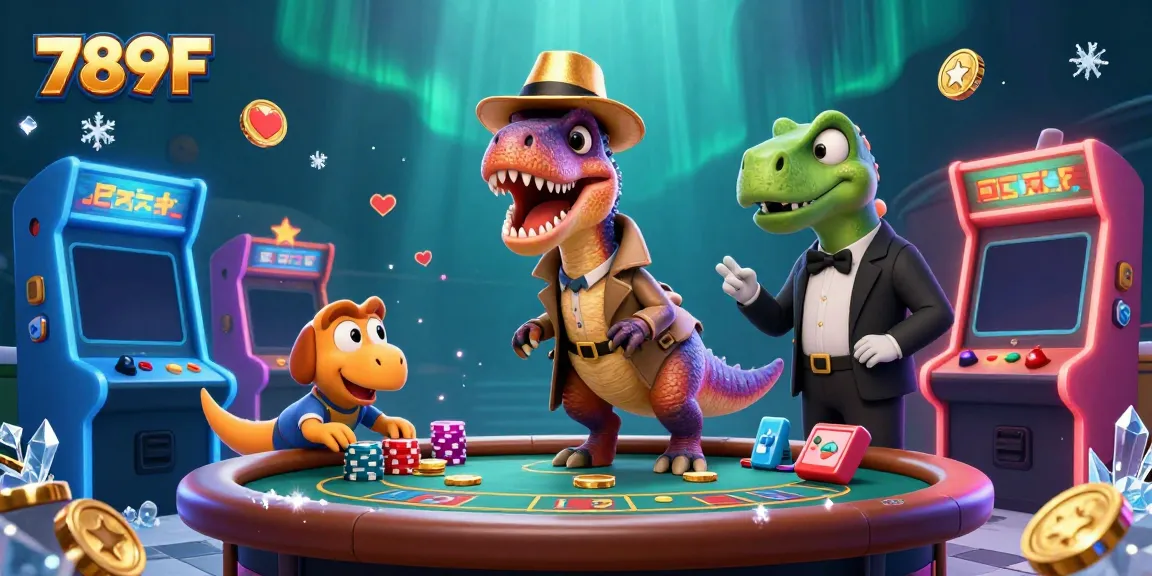 Experience thrilling gameplay with 789F as a velociraptor card counter blends into the action.