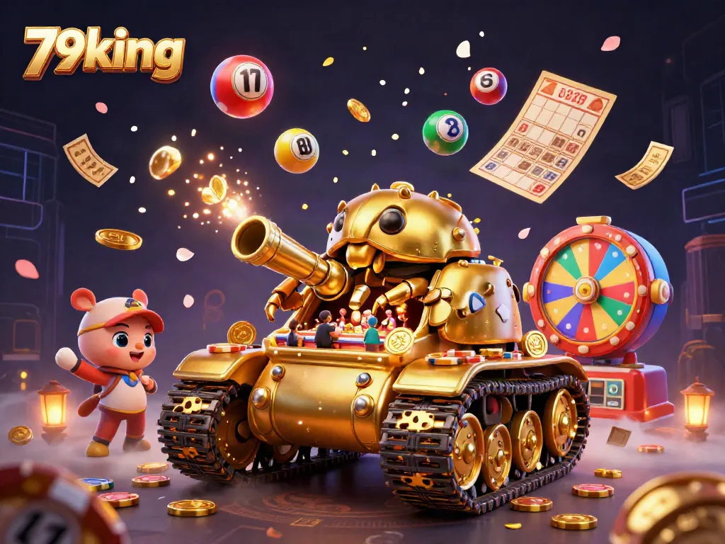 Experience thrilling gaming at 79king with dynamic casino visuals and vibrant lottery elements.