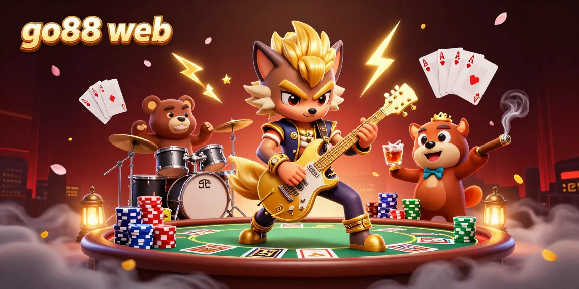 Experience the excitement of go88 web with a vibrant casino scene featuring dynamic characters and gaming elements.