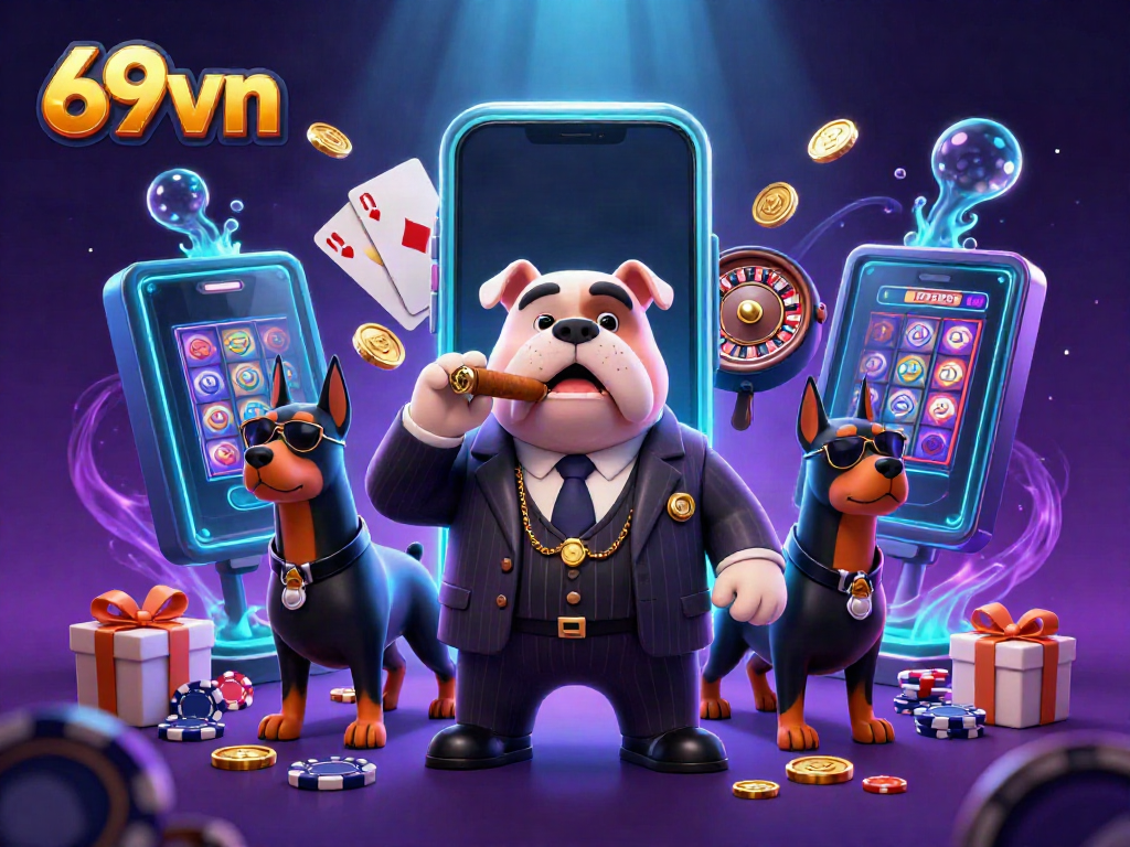 Experience thrilling gameplay with 69vn's vibrant casino scene featuring immersive slot graphics.