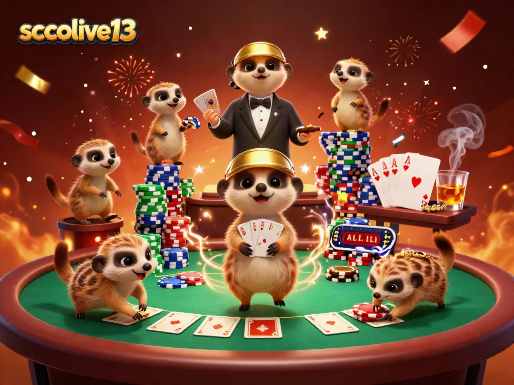 Experience thrilling gameplay with socolive13's meerkat casino scene, showcasing dynamic interaction and vibrant design.