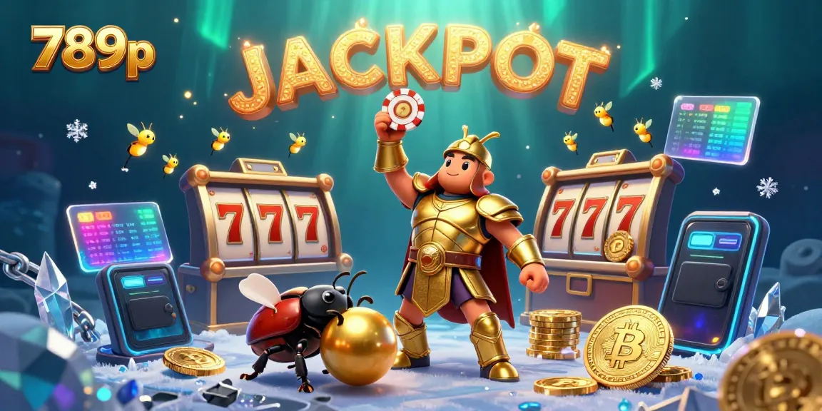 Experience thrilling wins with 789p in a vibrant casino-themed digital art illustration.