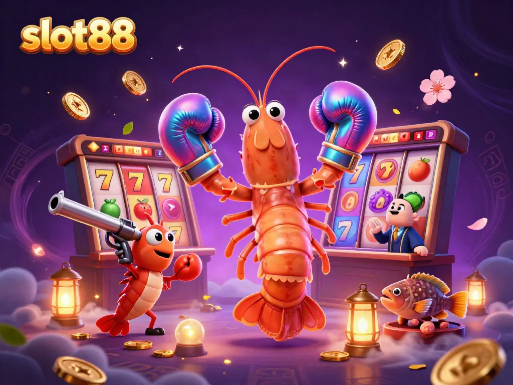 Play slot88 with vibrant visuals featuring heroes, slot reels, and festive effects