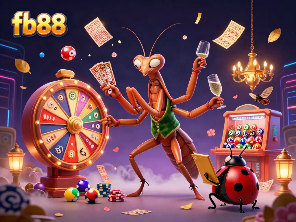 Win big at fb88 with dynamic games and vibrant illustrations showcasing a thrilling gambling experience.