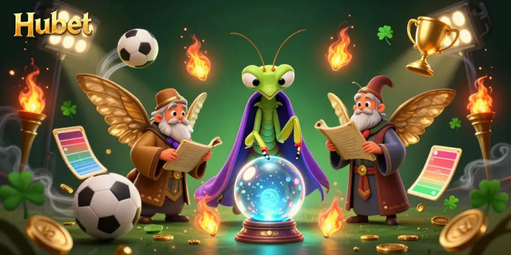 Experience thrilling betting moments with Hubet’s lively casino scene illustration featuring dynamic sports elements.