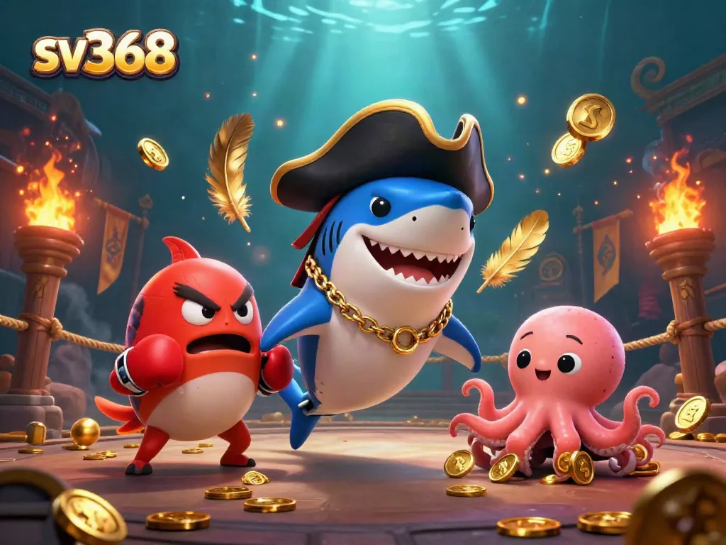 Experience thrilling gameplay with sv368's engaging characters in a vibrant casino setting.