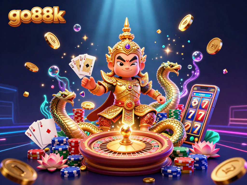 Engage in thrilling gaming options at go88k, featuring vibrant characters and dynamic casino elements.