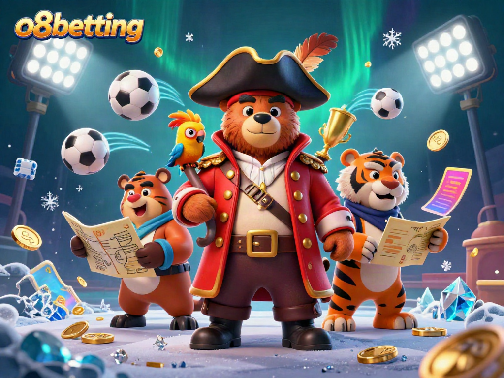 Experience thrilling adventures with o8betting in an energetic, vibrant casino-themed scene.