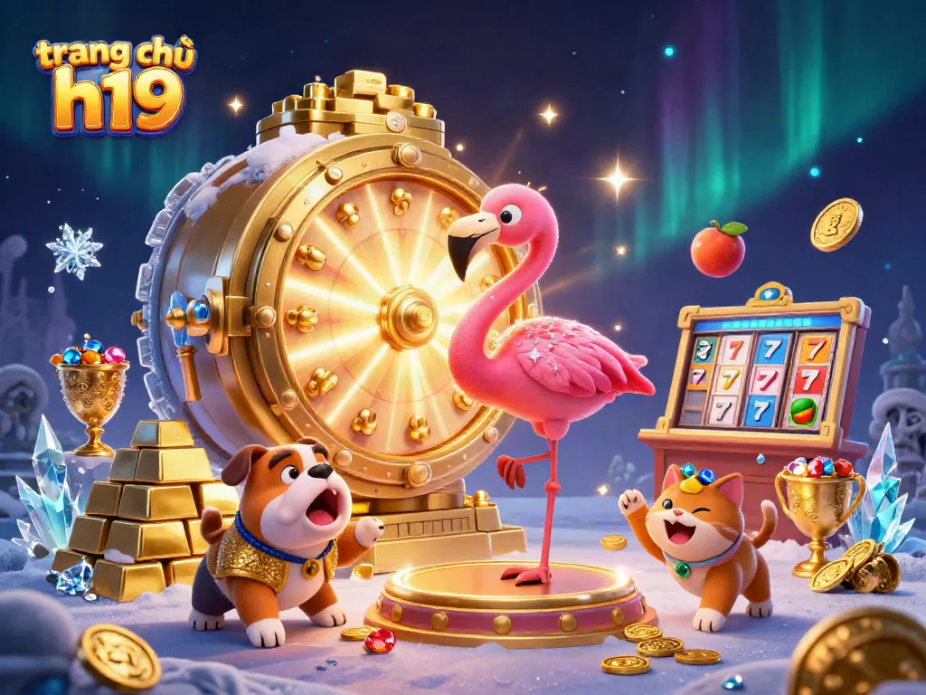 Spinning the giant prize wheel at trang chủ h19 for exciting casino rewards and gems.