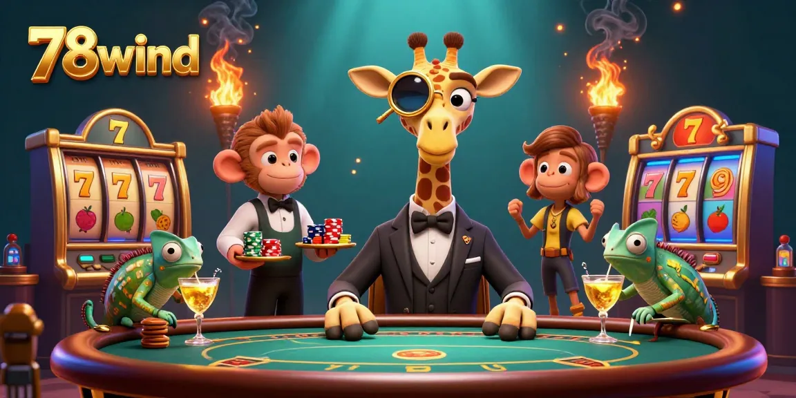 Experience thrilling gameplay at 78wind with a giraffe dealer and live poker action.