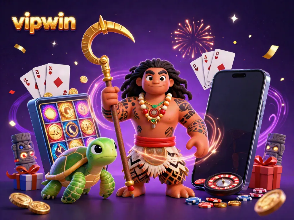 Experience the thrill of vipwin with dynamic gaming characters in vibrant action.